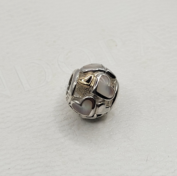 ❤️Authentic Pandora HEARTS CHARM with 14k GOLD - Picture 2 of 4